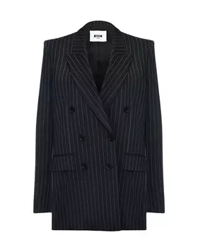 Двубортный жакет в полоску MSGM