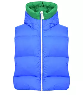 Двухсторонний сине-зеленый жилет Yves Salomon