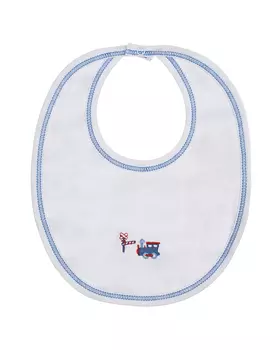 Двухсторонний слюнявчик с декором "паровозы" Kissy Kissy детский