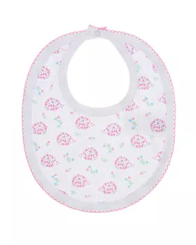 Двухсторонний слюнявчик с принтом "ежи/цветы" Kissy Kissy детский