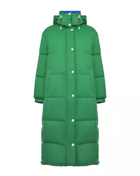 Двустороннее пальто-пуховик, синий/зеленый Yves Salomon