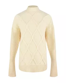 Джемпер из шерсти и кашемира молочного цвета DROMe