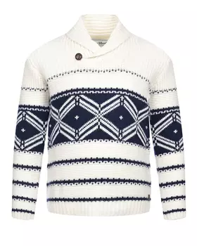 Джемпер кремового цвета с синиим узором Tartine et Chocolat детский