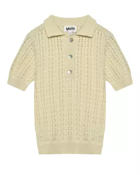 Джемпер поло, вязка косы Molo