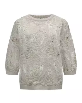 Джемпер с декором "лепестки", интарсия Panicale