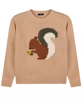 Джемпер с декором "белка" IL Gufo детский