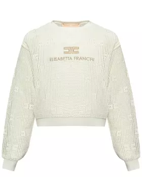 Джемпер с вышитым лого Elisabetta Franchi la mia bambina