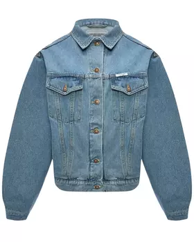 Джинсовая куртка с надписью Forte из стразов Forte dei Marmi Couture