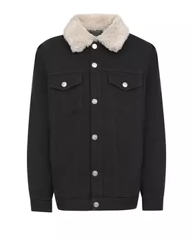 Джинсовая куртка с плюшевым воротником MM6 Maison Margiela детская