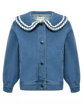 Джинсовая куртка с тесьмой на воротнике Mipounet