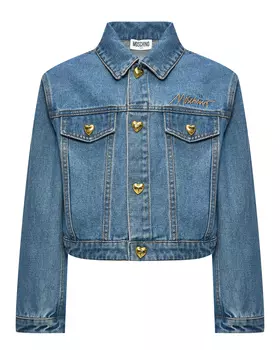 Джинсовая куртка с золотыми пуговицами Moschino