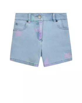 Джинсовые шорты с принтом "звезды" Stella McCartney