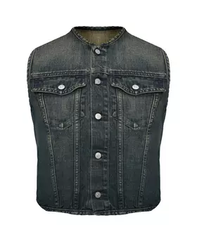 Джинсовый жилет, синий MM6 Maison Margiela