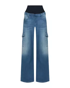 Джинсы для беременных WIDE PK с карманами карго, голубые Pietro Brunelli