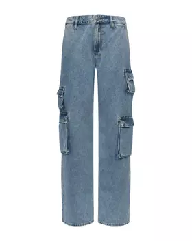 Джинсы-карго прямые, синие Ksubi