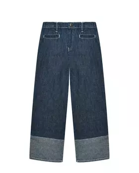 Джинсы клеш, синие Emporio Armani