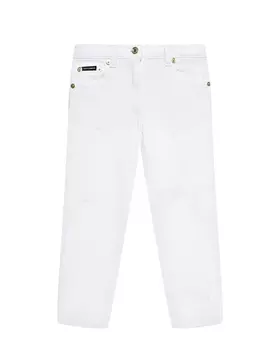 Джинсы прямого кроя, белые Dolce&Gabbana