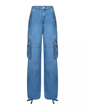 Джинсы с карманами-карго, синие Mo5ch1no Jeans