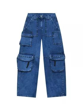 Джинсы с накладными карманами Monnalisa