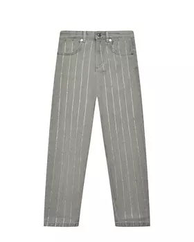 Джинсы с полосками из стразов Ermanno Scervino
