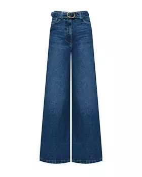 Джинсы свободного кроя, синие TWINSET
