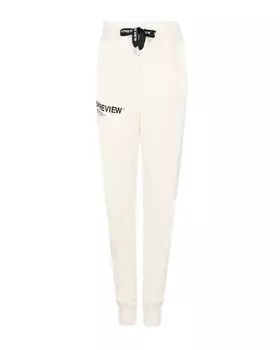 Джоггеры молочного цвета с лого 5 Preview