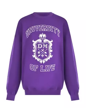 Фиолетовый свитшот с принтом "герб" Dan Maralex
