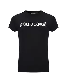 Футболка базовая, лого на груди Roberto Cavalli