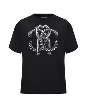 Футболка, крупный лого на груди Roberto Cavalli