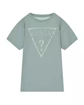 Футболка мятного цвета с лого Guess детская