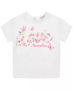 Футболка надпись "love" цветами Monnalisa