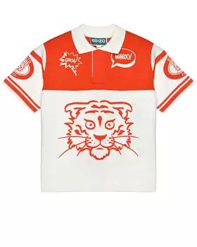 Футболка-поло с лого KENZO
