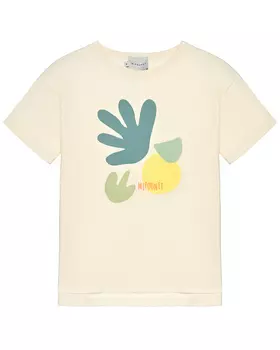 Футболка с абстрактным принтом на груди Mipounet