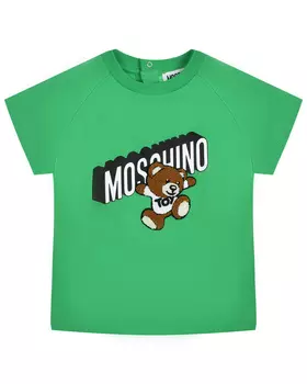 Футболка с аппликацией "медвежонок" Moschino