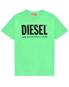 Футболка с черным лого Diesel