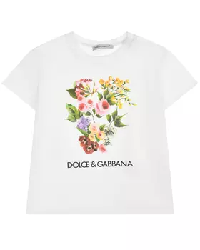 Футболка с цветочным принтом Dolce&Gabbana