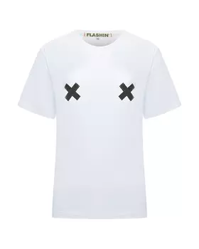 Футболка с декором из стразов Flashin