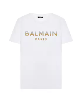 Футболка с лого, белая Balmain