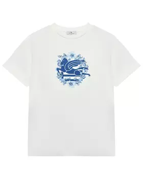Футболка с лого, белая Etro