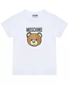 Футболка с лого, белая Moschino