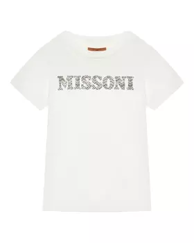 Футболка с лого из стразов Missoni