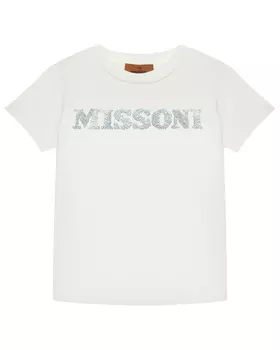 Футболка с лого из стразов Missoni