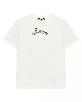 Футболка с лого на спине, белая Barrow