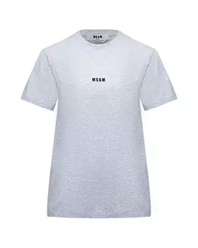 Футболка с лого, серая MSGM