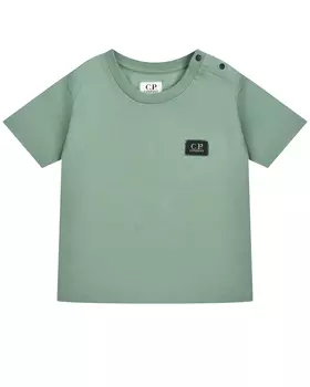 Футболка с лого, зеленая CP Company