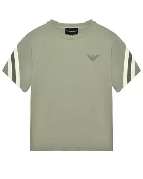 Футболка с лого, зеленая Emporio Armani