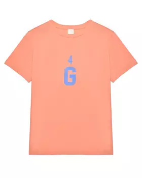 Футболка с логотипом на спине, оранжевая Givenchy
