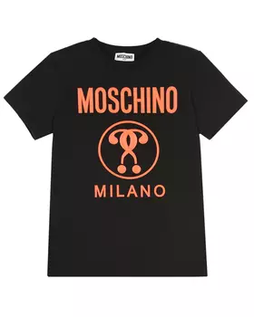 Футболка с оранжевым лого Moschino детская