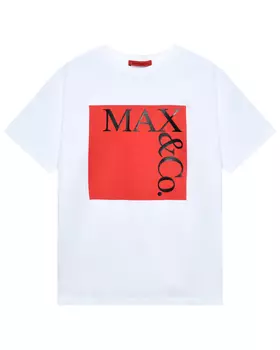 Футболка с принтом "красный квадрат" Max&Co