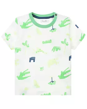Футболка с принтом "крокодилы" Sanetta Kidswear